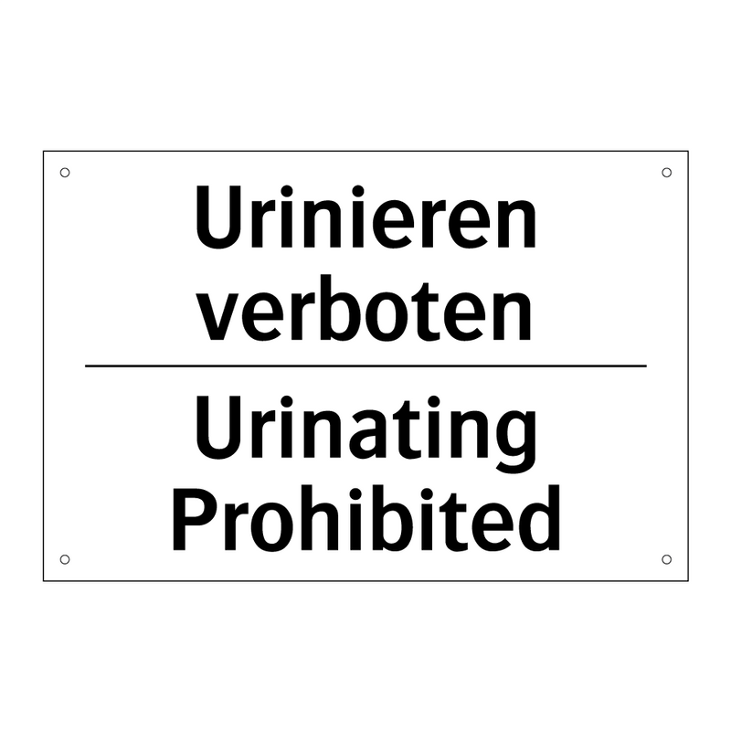 Urinieren verboten - Urinating Prohibited