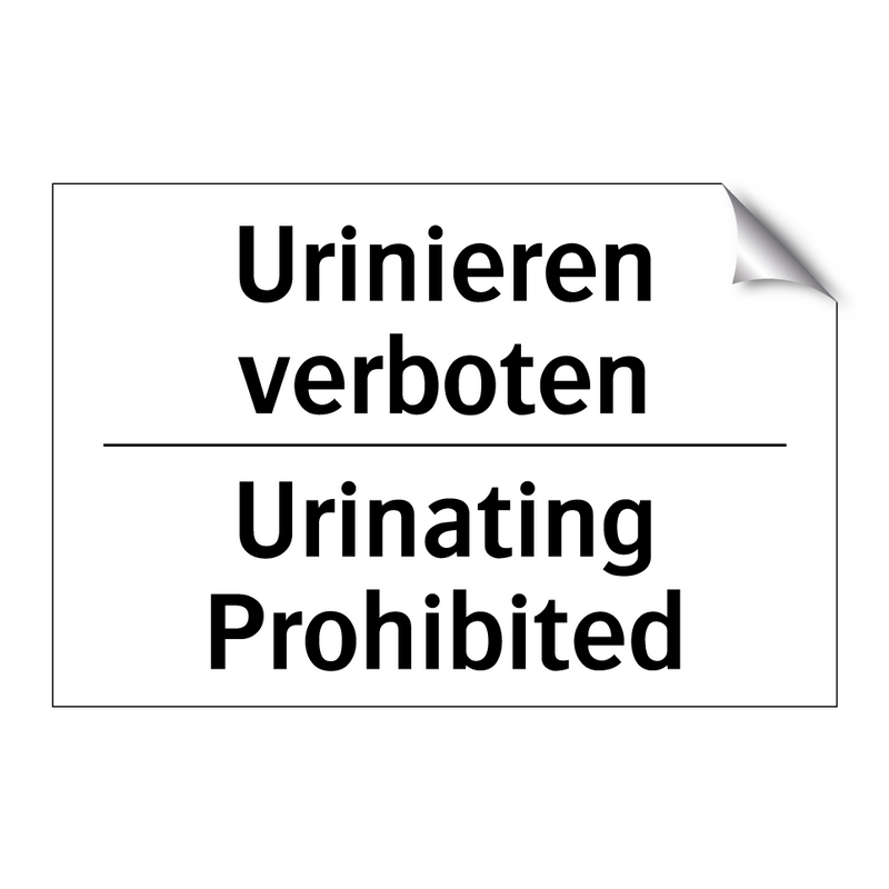 Urinieren verboten - Urinating Prohibited