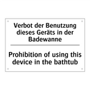 Verbot der Benutzung dieses Geräts /.../ - Prohibition of using this device /.../