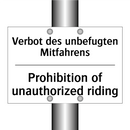 Verbot des unbefugten Mitfahrens/.../ - Prohibition of unauthorized riding/.../