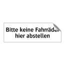 Bitte keine Fahrräder hier abstellen