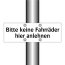 Bitte keine Fahrräder hier anlehnen