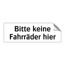 Bitte keine Fahrräder hier