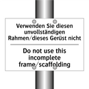 Verwenden Sie diesen unvollständigen /.../ - Do not use this incomplete frame/scaffolding/.../