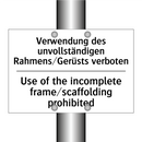 Verwendung des unvollständigen /.../ - Use of the incomplete frame/scaffolding /.../