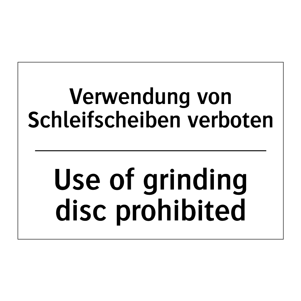 Kauf Verwendung von Schleifscheiben /.../ - Use of grinding disc ...