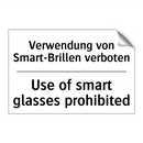 Verwendung von Smart-Brillen verboten/.../ - Use of smart glasses prohibited/.../