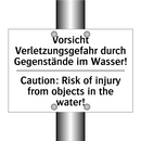 Vorsicht Verletzungsgefahr durch /.../ - Caution: Risk of injury from objects /.../