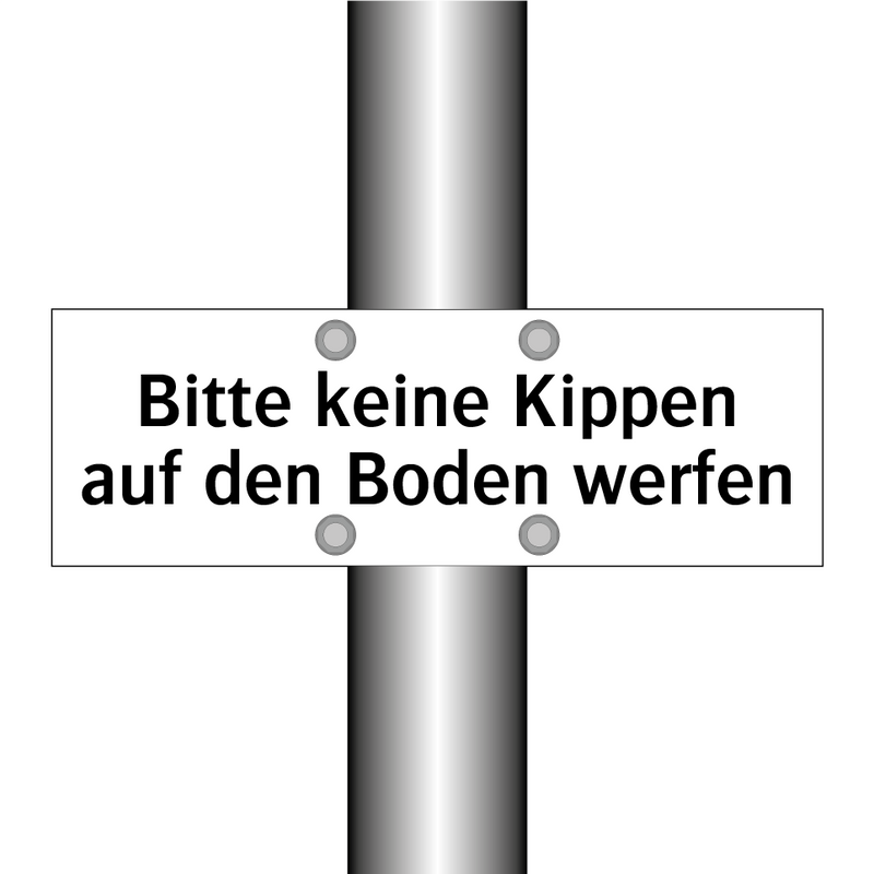 Bitte keine Kippen auf den Boden werfen