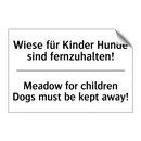Wiese für Kinder Hunde sind fernzuhalten!/.../ - Meadow for children Dogs must /.../