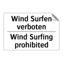 Wind Surfen verboten - Wind Surfing prohibited