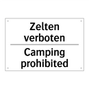 Zelten verboten - Camping prohibited