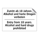 Zutritt ab 18 Jahren. Alkohol /.../ - Entry from 18 years. Alcohol and /.../