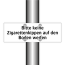 Bitte keine Zigarettenkippen auf den Boden werfen