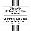 Öffnen von Gasflaschenventilen /.../ - Opening of Gas Bottle Valves Prohibited/.../