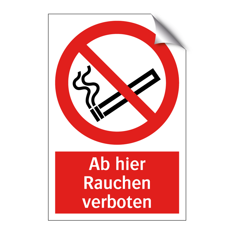 Ab hier Rauchen verboten