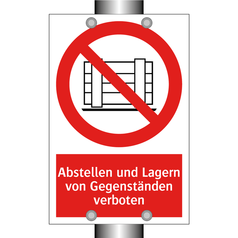 Abstellen und Lagern von Gegenständen verboten