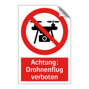 Achtung: Drohnenflug verboten