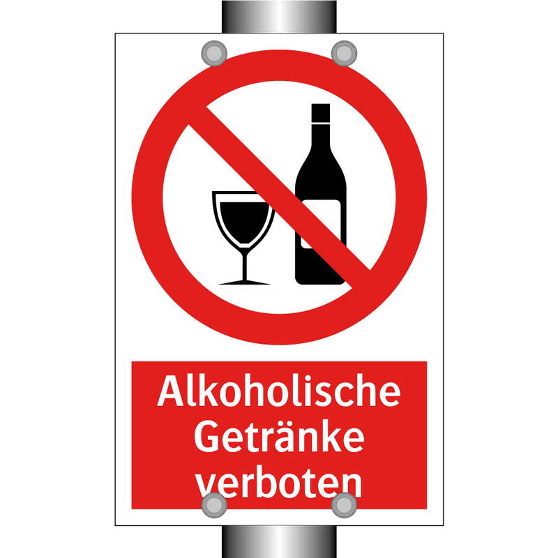 Alkoholische Getränke verboten