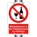 Alkoholkonsum in der Fußgängerzone ist verboten!