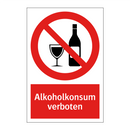 Alkoholkonsum verboten