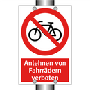 Anlehnen von Fahrrädern verboten
