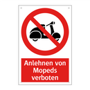 Anlehnen von Mopeds verboten