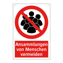 Ansammlungen von Menschen vermeiden