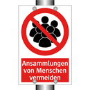 Ansammlungen von Menschen vermeiden