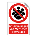 Ansammlungen von Menschen vermeiden