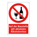 Auf der Baustelle gilt absolutes Alkoholverbot