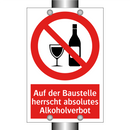 Auf der Baustelle herrscht absolutes Alkoholverbot