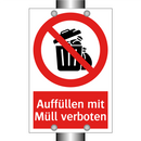 Auffüllen mit Müll verboten