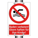 Baden verboten! Eltern haften für ihre Kinder!
