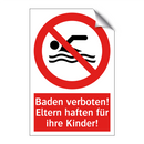Baden verboten! Eltern haften für ihre Kinder!