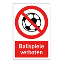 Ballspiele verboten