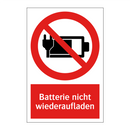 Batterie nicht wiederaufladen