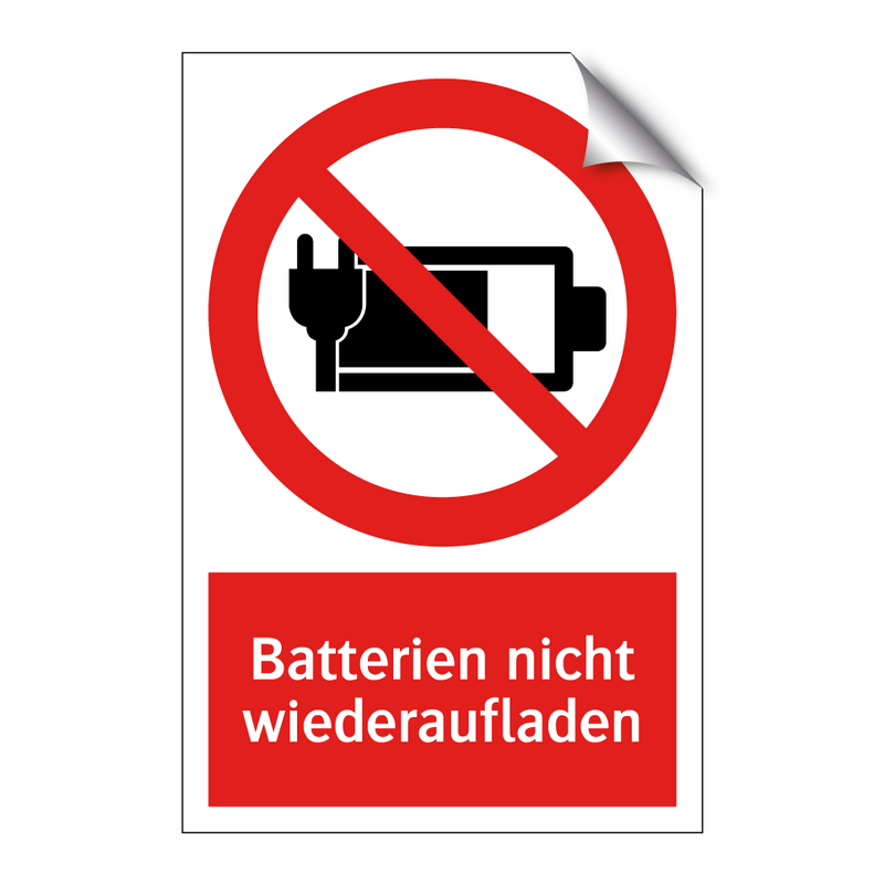 Batterien nicht wiederaufladen