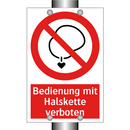 Bedienung mit Halskette verboten