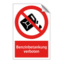 Benzinbetankung verboten