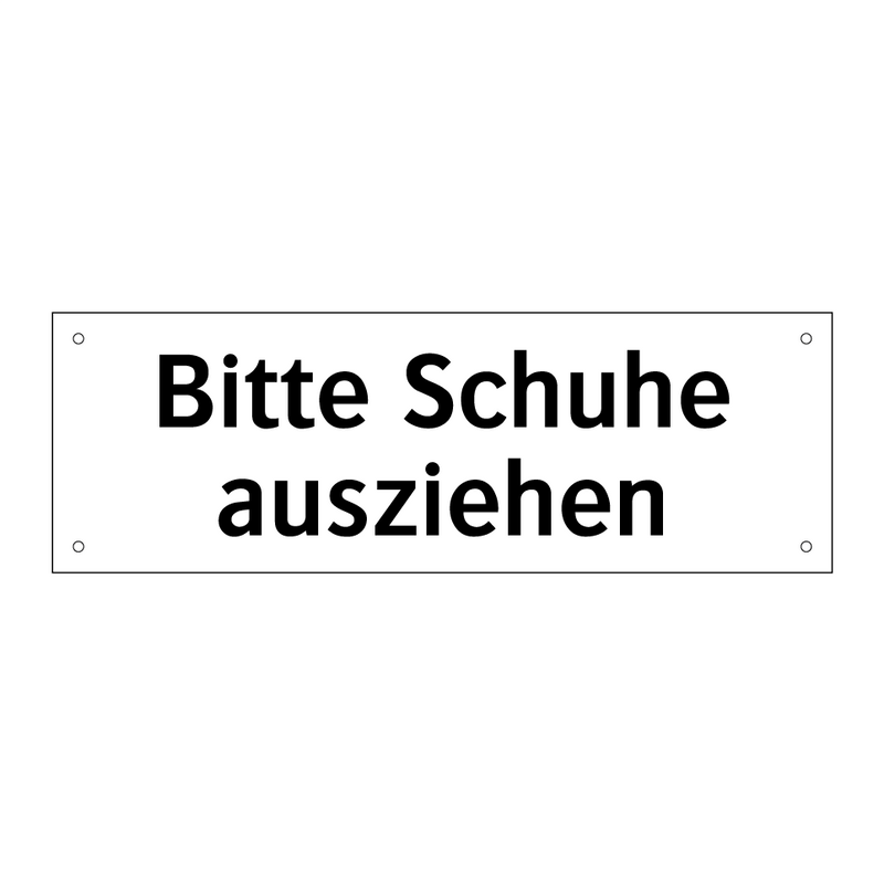 Bitte Schuhe ausziehen