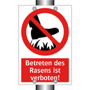 Betreten des Rasens ist verboten!