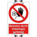 Betreten durch Unbefugte verboten