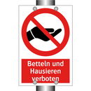 Betteln und Hausieren verboten