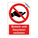 Betteln und Hausieren verboten