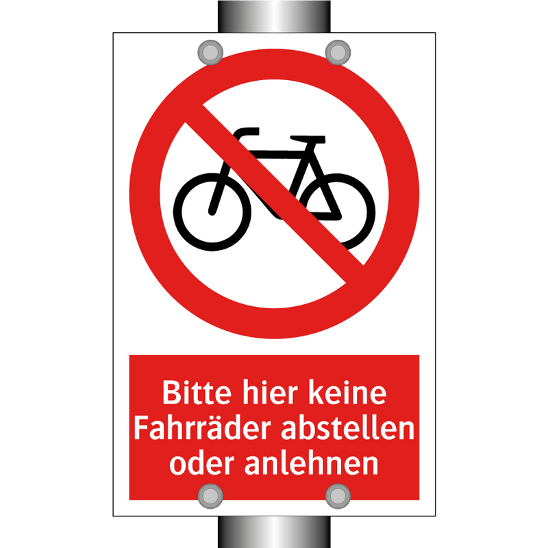 Bitte hier keine Fahrräder abstellen oder anlehnen