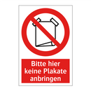 Bitte hier keine Plakate anbringen