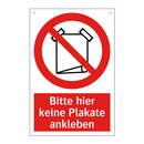 Bitte hier keine Plakate ankleben