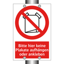 Bitte hier keine Plakate aufhängen oder ankleben