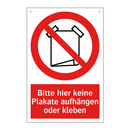 Bitte hier keine Plakate aufhängen oder kleben
